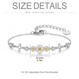 Sterling Silver Dragonfly Butterfly Cardinal Hummingbird Jesus Fish Lotus Daisy Sunflower Rose Faith Cross Bracelet