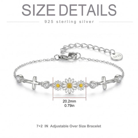 Sterling Silver Dragonfly Butterfly Cardinal Hummingbird Jesus Fish Lotus Daisy Sunflower Rose Faith Cross Bracelet