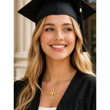 Initial  Graduation 14K Gold Plated Inspiring Grad Pendant Necklace Graduations Jewelry Gifts