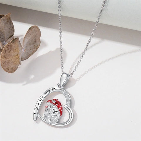 Sterling Silver Hedgehog Pendant Necklace Engraved with  I Love You Forever
