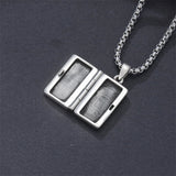 Sterling Silver Sun Moon Lovers Tarot Card Photo Locket Necklace