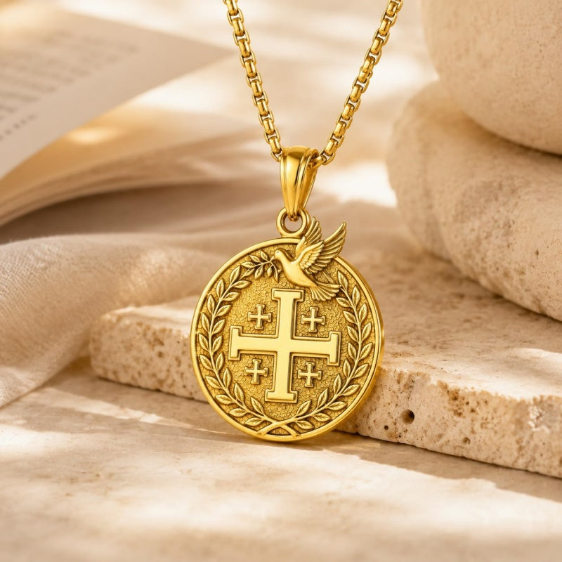 14K Gold Plated Cross Pendant Necklace  Religious Faith Jewelry Gifts for Christmas