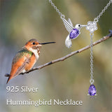 Hummingbird/Dragonfly Y Necklace Sterling Silver Adjustable Lariat Animal Necklace Jewelry Gifts for Women Girls