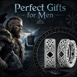 14K Gold Plated  Cubic Zircon Norse Viking Runes Hoop Earrings Viking Jewelry Gift for Men