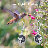Sterling Silver Filigree Black Onyx  Bee Hummingbird Leverback Earrings