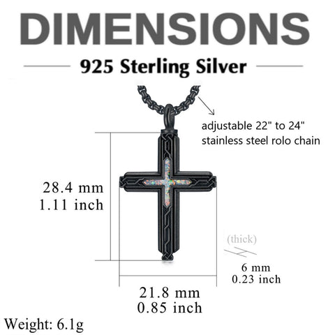 Sterling Silver Obsidian Lapis Lazuli Tigers Eye Turquoise Celtic Knot & Cross Urn Necklaces for Ashes