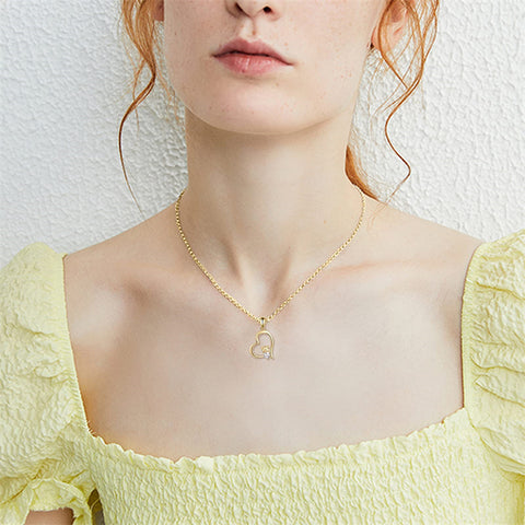 14k Yellow Gold Pig Pendant Necklace