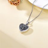 Sunflower Butterfly Triple Moon Rose Locket Necklace Sterling Silver Photo Necklace that Hold Pictures for Mother Women