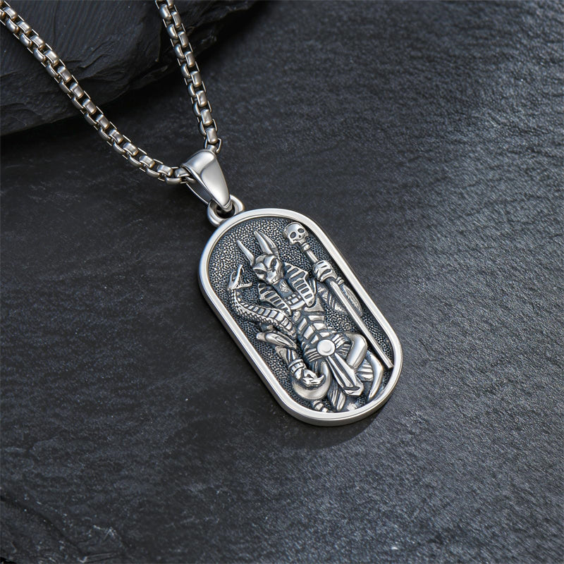 Sterling Silver Memento Mori Tree of Life Anubis Pendant Viking Amulet   Protection Pendant Necklace Egyptian Jewelry Christmas Birthday Gifts