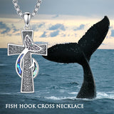 Sterling Silver Wooden Cross Pendant Necklace