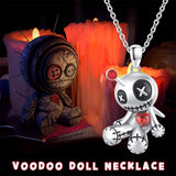 odoo Necklace Sterling Silver Witch Voodoo/Evil Bunny Pendant Gothic Jewelry Gifts for Women Girls