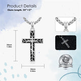 Sterling Silver Cross Christian Pendant Necklace