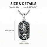 Sterling Silver Memento Mori Tree of Life Anubis Pendant Viking Amulet   Protection Pendant Necklace Egyptian Jewelry Christmas Birthday Gifts