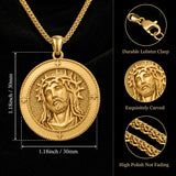 Patron Saint Medal Gold Plated Catholic Pendant Christian Religious Necklace Amulet Jewelry
