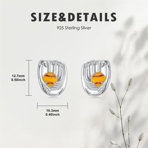 Sterling SilverHockeyBasketball Softball Football Volleyball Pickleball Soccer Baseball Tennis Stud Sport Earrings