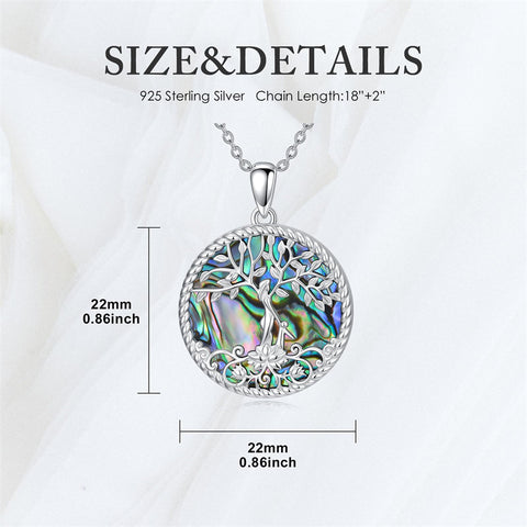 Sterling Silver Tree of Life Necklace Mother Daughter Mother Son Pendant Necklace Gift for Mother's Day Christmas