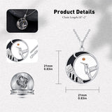 Sterling Silver Mustard Seed Black Cat Hummingbird Cross and Mountain Mountain Turquoise Sun and Moon Pendant Necklace