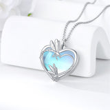 Sterling Silver Moonstone Dragonfly Urn Necklace for Ashes