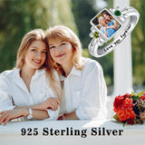 Sterling Silver Square Shaped Personalized Birthstone Engraved Photo Ring