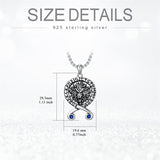 Sterling Silver Viking Dragon Eagle Wolf Animal Pendant Necklace for Men