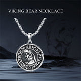 Sterling Silver Viking Dragon Eagle Wolf Animal Pendant Necklace for Men