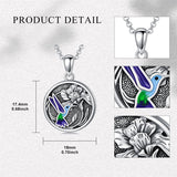 Sterling Silver Hummingbird Photo Locket Necklace