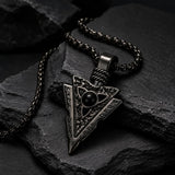 Malachite Turquoise Arrow Pendant Necklace for Men