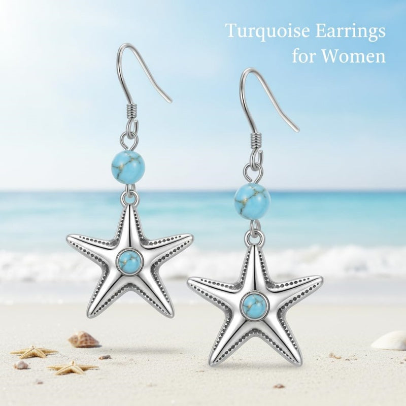 Sterling Silver Turquoise Owl Dragonfly Butterfly Hummingbird Dangle Earrings