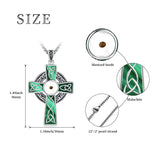 14K Gold Plated Celtic Vikin Cross Pendant Necklace Irish Jewelry Religious Protective Gift