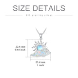 Sun Necklace for Women 925 Sterling Silver Cloud Pendant Opal Moonstone Jewelry for Birthday Christmas