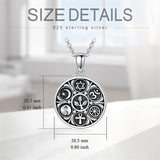 Coexist Harmony Pendant Necklace 925 Sterling Silver Multi Religious Spiritual Necklace for Women Protection Amulet Jewelry