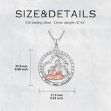 Sterling Silver Mother Daughter Father Daughter Sister Pendant Necklace Family Jewelry for Christmas Mother's Day