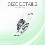Sterling Silver Hummingbird Butterfly Dragonfly Bee Adjustable Spoon Rings