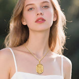 14K Gold  Plated Patron Saint Pendant Necklace Catholic Saints Religious Protective Jewelry Gift