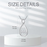 Sterling Silver 111 222 333 444 555 777 888 999 Infinity Angel Number Pendant Necklace