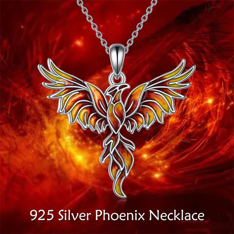 Phoenix Pendant Necklace 925 Sterling Silver Jewelry Gifts for Women Girls Mom