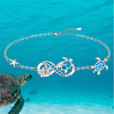 Turtle Bracelet for Women Sterling Silver Cute Animal Jewelry Gifts Friendship Mothers Day Christmas
