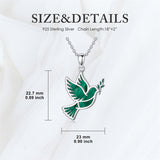 Sterling Silver Dove Hummingbird Red Cardinal Pendant Necklace