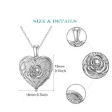 10K 14K 18K Gold Heart Personalized Photo Sunflower Pendant Necklace