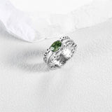 Fidget Rings for Anxiety 925 Sterling Silver Moonstone Moss Agate Spinner Rings for Women Anti Stress Gifts Band