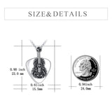 Guitar Urn Necklaces for Ashes Sterling Silver Cremation Urn Necklaces Memorial Keepsake With Filling Tool…