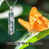 Sterling Silver Hummingbird Urn Necklace for Ashes