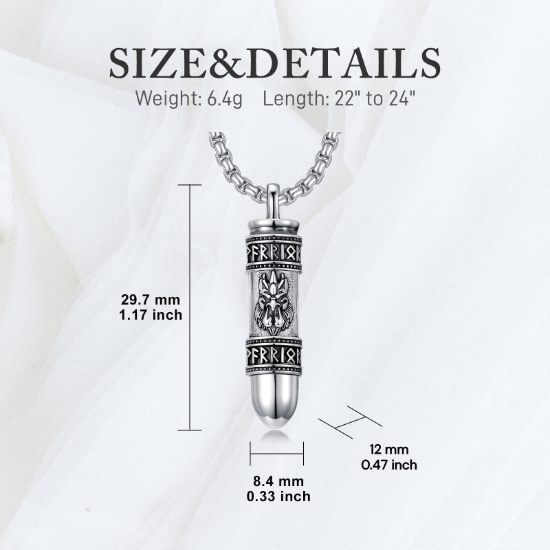 Sterling Silver Bullet Butterfly Rose Dragon Eagle Jesus Urn Necklace for Ashes