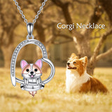 Corgi/French Bulldog Necklaces Gifts 925 Sterling Silver  Cute Animal Jewelry for Women Sister