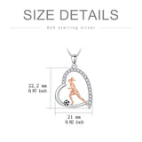 Sterling SIlver Runner Volleyball Tennis Basketball Soccer Inspirational Pendant  Necklace for Women
