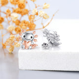 Axolotl Earrings Sterling Silver Animal Stud Earrings Cute Animal Jewelry Gifts for Women Girls