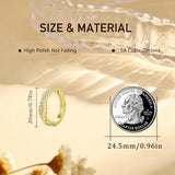 14K Gold Plated Cubic Zircon Hoop Earrings for Women
