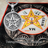 Sterling Silver Triple Moon Goddess Tetragrammaton Lilith Hecate  Pagan Wiccan Amulet Pendant Necklace