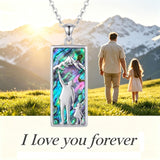 Sterling Silver Abalone Shell Tarot Card Pendant Necklace Gifts for Birthday Halloween Anniversary Valentine’s Day