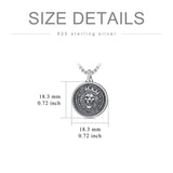 Sterling Silver Personalized Text Lion Urn Necklaces for Ashes